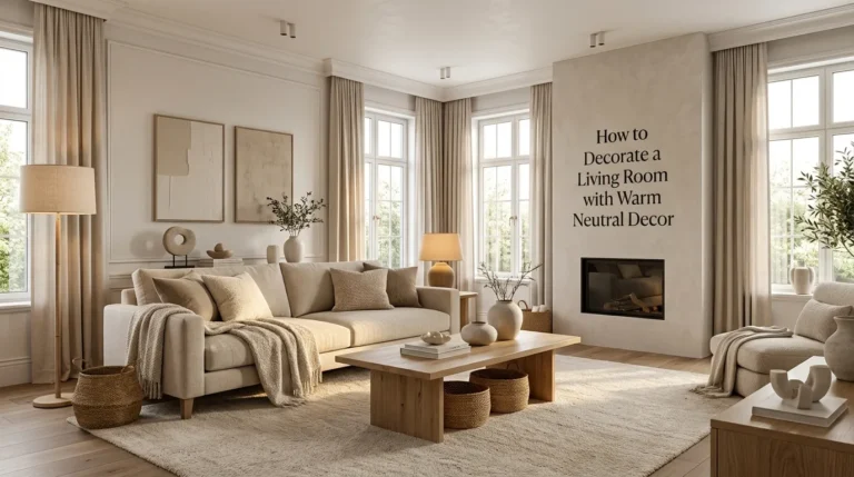 How to Decorate a Living Room with Warm Neutral Decor