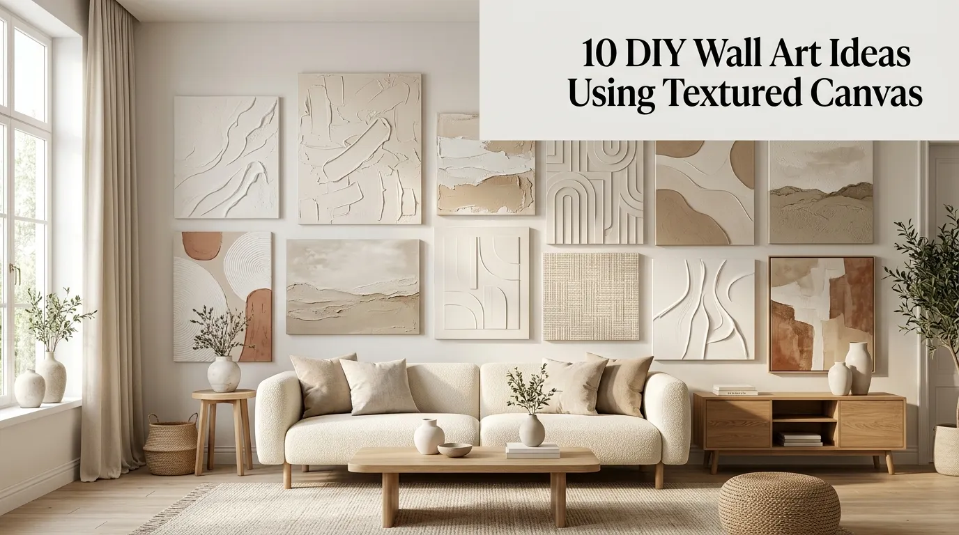 DIY Wall Art Ideas Using Textured Canvas