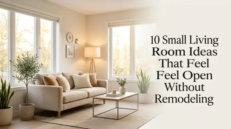 10 Small Living Room Ideas That Feel Open Without Remodeling