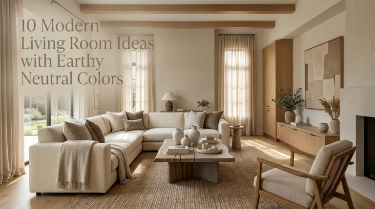 10 Modern Living Room Ideas with Earthy Neutral Colors