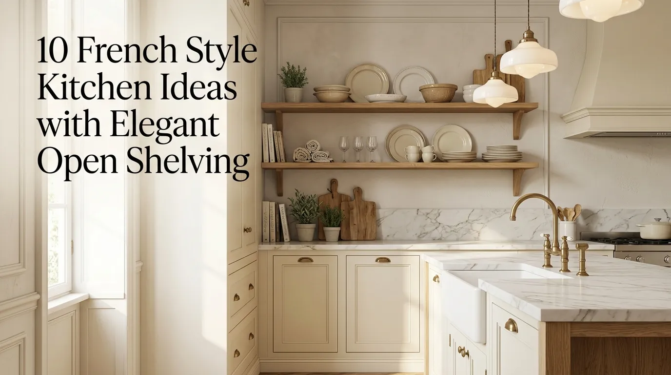 10 French Style Kitchen Ideas with Elegant Open Shelving