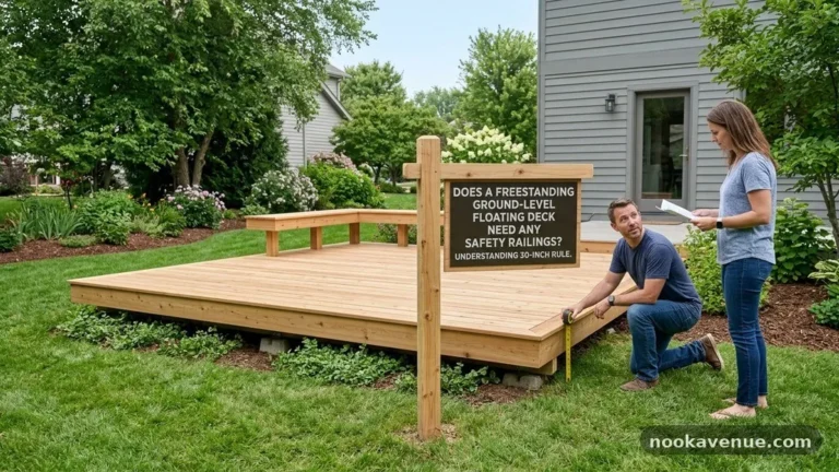 Does a Freestanding Ground-Level Floating Deck Need Any Safety Railings?
