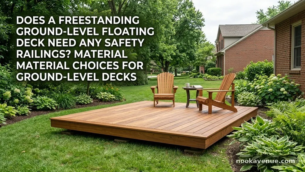 Material Choices for Ground-Level Decks - Does a Freestanding Ground-Level Floating Deck Need Any Safety Railings?