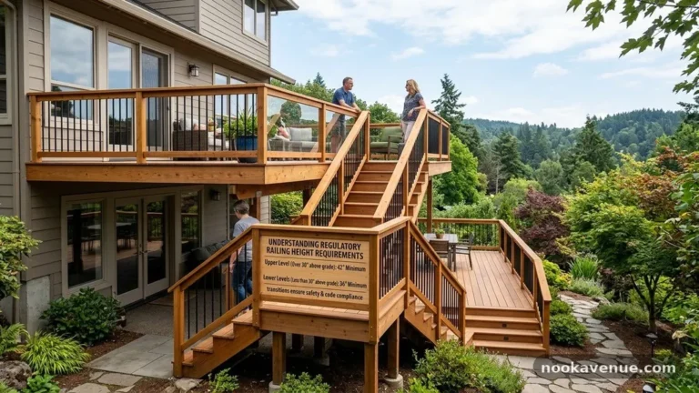 Multi-Level Decks: Transitioning Railing Heights Between Upper and Lower Steps