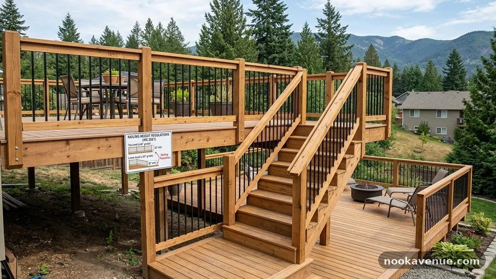 Understanding Regulatory Height Requirements - Multi-Level Decks: Transitioning Railing Heights Between Upper and Lower Steps